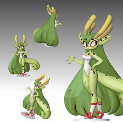 This is a pixiv picture whose title is Lajiao 3d sculpture.