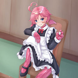 This is a pixiv picture whose title is 【Skeb】メイド服ラバー七夕.