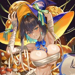 This is a pixiv picture whose title is Halloween Kronii 2023 🎃🎃🎃.