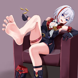 This is a pixiv picture whose title is トパーズちゃんの足で資産没収されたい.