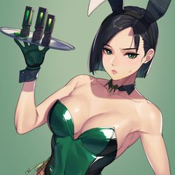 This is a pixiv picture whose title is 毒ウサギ.