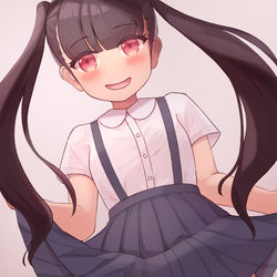 This is a pixiv picture whose title is 吊りスカート少女東堂ちゃん.