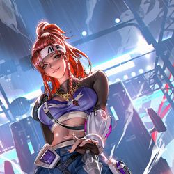 This is a pixiv picture whose title is Brigitte.