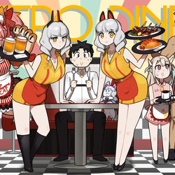 This is a pixiv picture whose title is Chaldea Retro Diner.