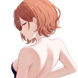 This is a pixiv picture whose title is 円香の背中.