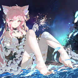 This is a pixiv picture whose title is 夜下极光.