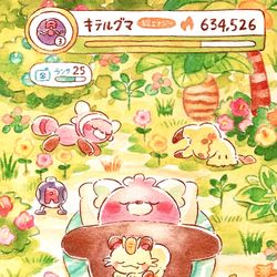 This is a pixiv picture whose title is ポケモンスリープ〜ロケット団アローラ支部編〜.