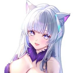 This is a pixiv picture whose title is ノア💜ビースト🐺.
