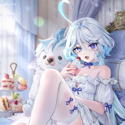 This is a pixiv picture whose title is afternoon tea set.