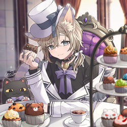 This is a pixiv picture whose title is Cupcake🧁🐱.