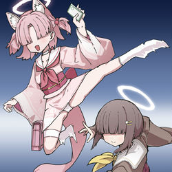 This is a pixiv picture whose title is 百鬼夜行かるたバトル部が勝負を挑んできた！.