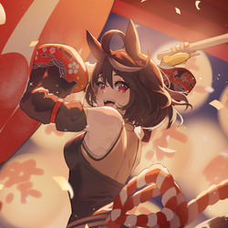 This is a pixiv picture whose title is キタサン祭り.
