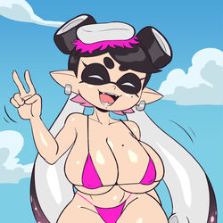 This is a pixiv picture whose title is CM - Callie in Bikini.