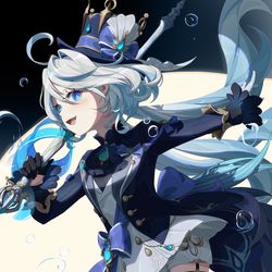 This is a pixiv picture whose title is 芙宁娜，登场.
