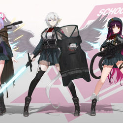 This is a pixiv picture whose title is V&U 【SCHOOL SECURITY FORCE】.