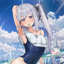 This is a pixiv picture whose title is 月雪ミヤコ(水着).