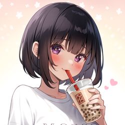 This is a pixiv picture whose title is 初タピオカの井上さん.