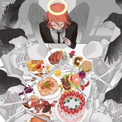This is a pixiv picture whose title is CHAINSAW MAN.