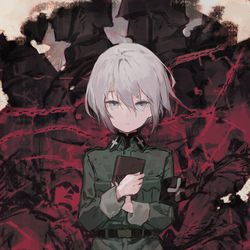 This is a pixiv picture whose title is TS衛生兵さんの戦場日記.