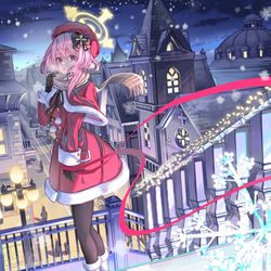This is a pixiv picture whose title is 雪夜.