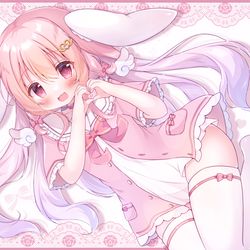 This is a pixiv picture whose title is 君へのハートポーズ.