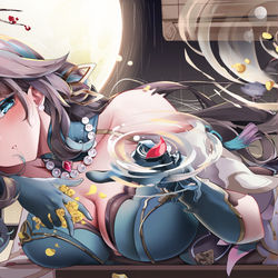 This is a pixiv picture whose title is 镜花水月.