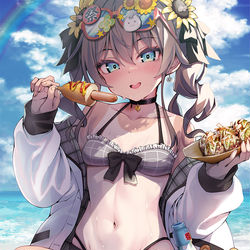 This is a pixiv picture whose title is 水着夏色まつりさん.