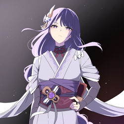 This is a pixiv picture whose title is Raiden shogun/Ei.