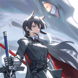 This is a pixiv picture whose title is 缄默德克萨斯.