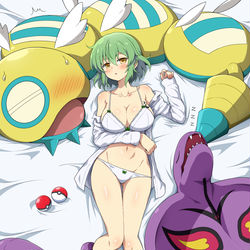This is a pixiv picture whose title is 日影ちゃんと蛇ポケモン.