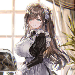 This is a pixiv picture whose title is 経験豊富で母性溢れるメイドさん.