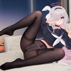 This is a pixiv picture whose title is 唔..理解不能(うむ．．理解できない)~100k粉丝フォロー感谢.