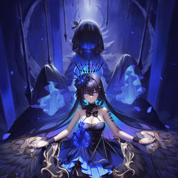 This is a pixiv picture whose title is 死神の戴冠式.