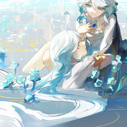 This is a pixiv picture whose title is 独处.