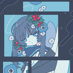 This is a pixiv picture whose title is 3年間.