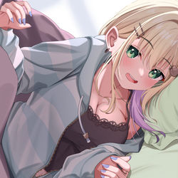 This is a pixiv picture whose title is 入る？.