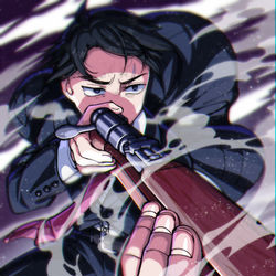 This is a pixiv picture whose title is 水木の例のシーン.