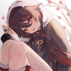 This is a pixiv picture whose title is 胡桃とおばけパーカー.