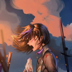 This is a pixiv picture whose title is Fall of the Dragon.