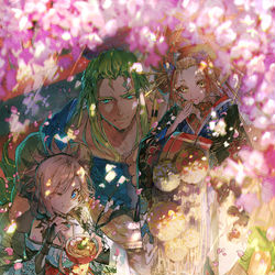 This is a pixiv picture whose title is 吉原組.