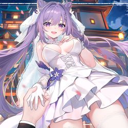 This is a pixiv picture whose title is 刻晴生日图.