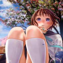 This is a pixiv picture whose title is ぱんちらシャボン玉JCちゃん.