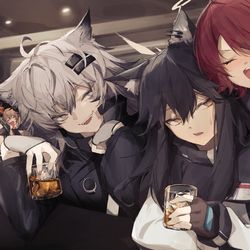 This is a pixiv picture whose title is 「おい、吞み過ぎだ」.