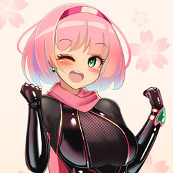 This is a pixiv picture whose title is ぴっちりくノ一桜ちゃん.