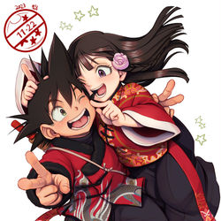 This is a pixiv picture whose title is 2023いい夫婦の日悟チチ.