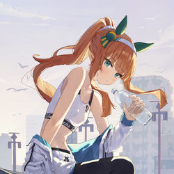 This is a pixiv picture whose title is ランニングウェアスズカさん.