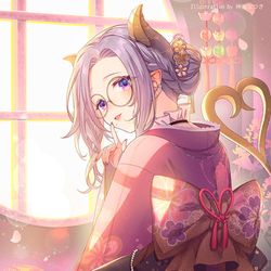 This is a pixiv picture whose title is 【ななしいんく】「西園寺メアリ様」誕生日グッズイラスト.