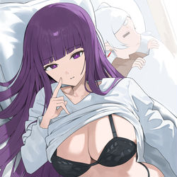 This is a pixiv picture whose title is 「シッ···」.