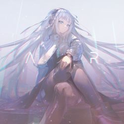 This is a pixiv picture whose title is 音楽的同位体 羽累 発売記念ファンアート.