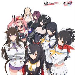 This is a pixiv picture whose title is コラボ絵　アズールレーン＆カグラ.